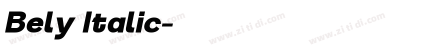 Bely Italic字体转换 Bely Italic字体转换